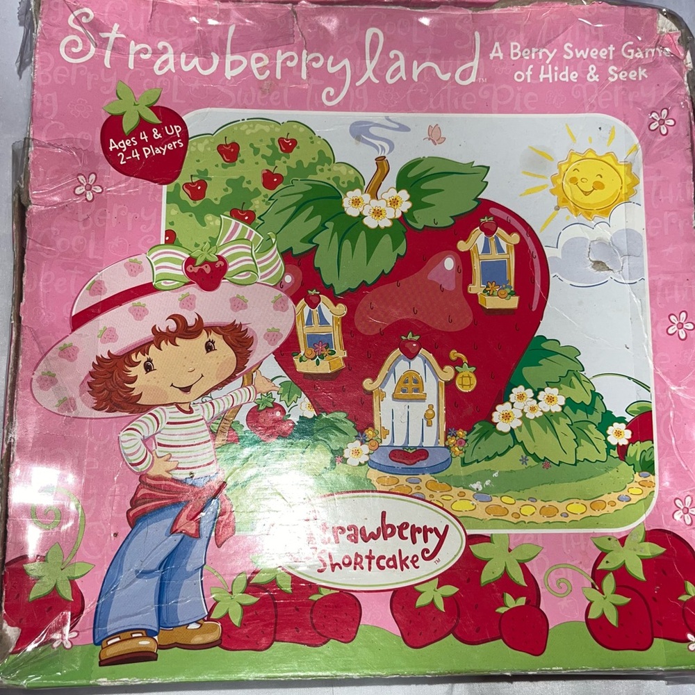 Vintage Strawberryland Hide & Seek Game Strawberry Shortcake‎ RoseArt 2003